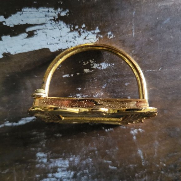 Set of Four Ornate Gold Picture Frame Napkin Rings, Hostess Gift, Housewarming - Picture 3 of 5